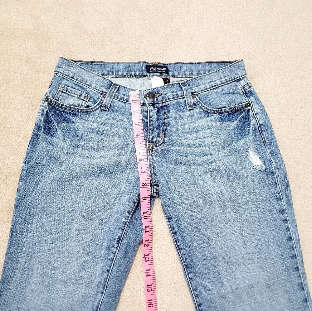 Truck Jeans Distressed Capris 100% Cotton Made In USA Woman's Size 7 - Picture 6 of 12